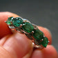 Emerald Faceted Silver Ring from Colombia - 3.05 Grams Total - Size 6