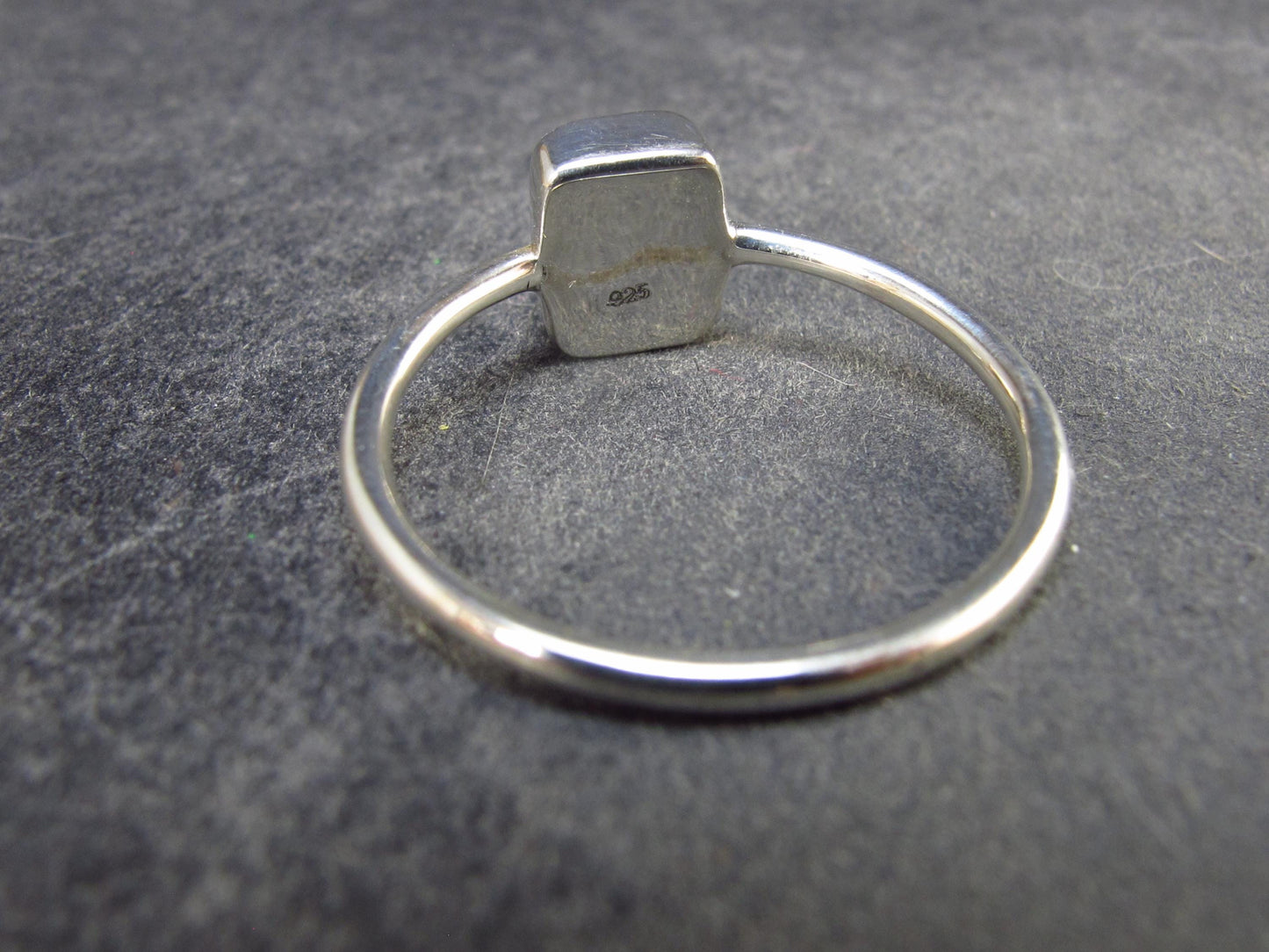 Rare Black Opal Sterling Silver Ring from Australia - Size 10.5 - 2.15 Grams