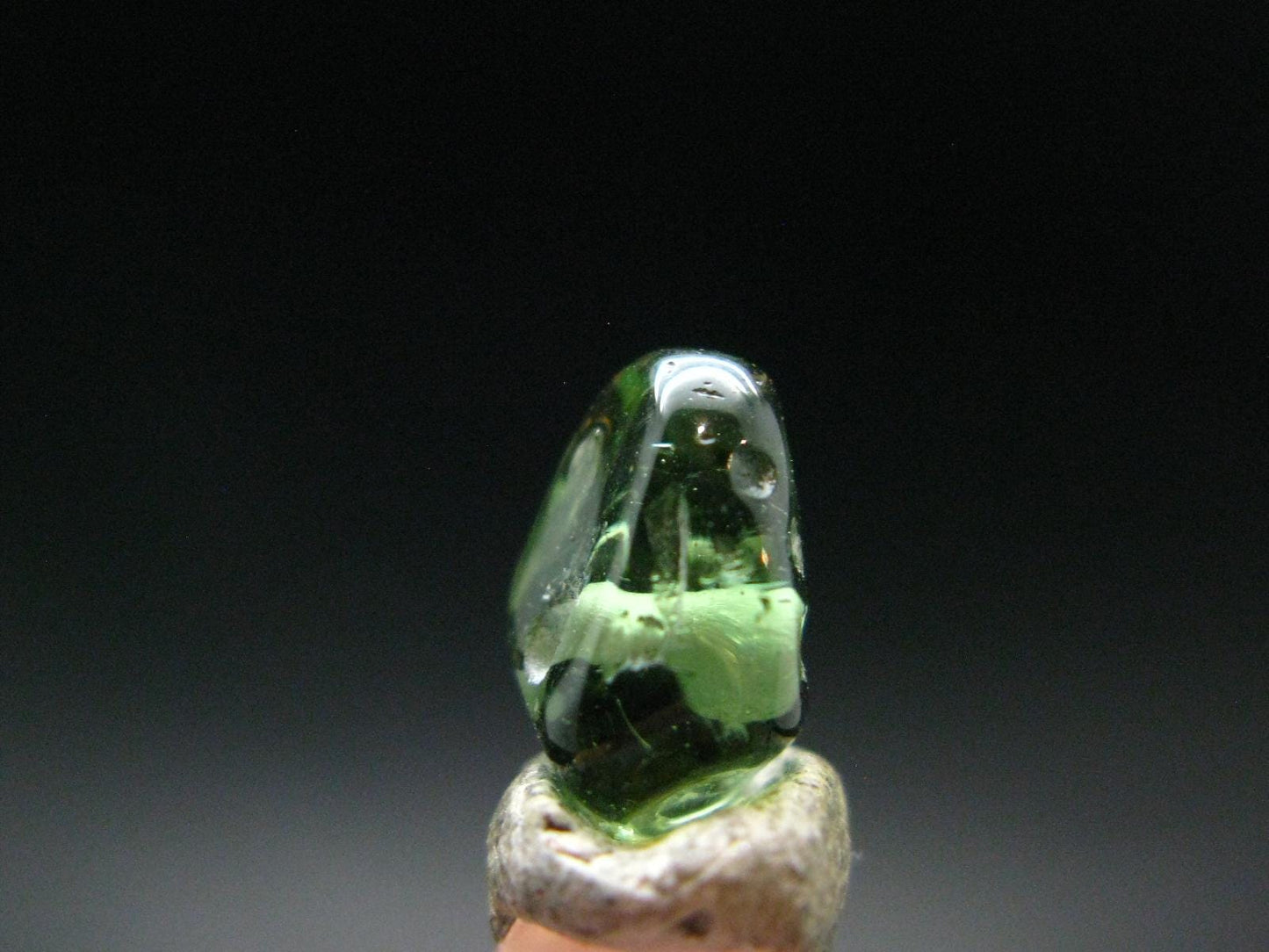 Moldavite Tektite Tumbled Bead from Czech Republic - 10 mm - 3.10 Carats