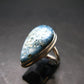 Blue Ice Glacierite Silver Ring from Indonesia - Size 6- 6.49 Grams