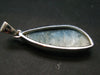 Blue Ice Glacierite Silver Pendant from Indonesia - 1.5" - 5.37 Grams