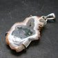 Moss Agate Silver Plated Pendant From Brazil - 6.39 Grams - 1.8"