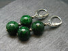 Extremely Rare Natural Maw Sit Sit 10mm Beads Dangle 925 Silver Leverback Earrings from Myanmar