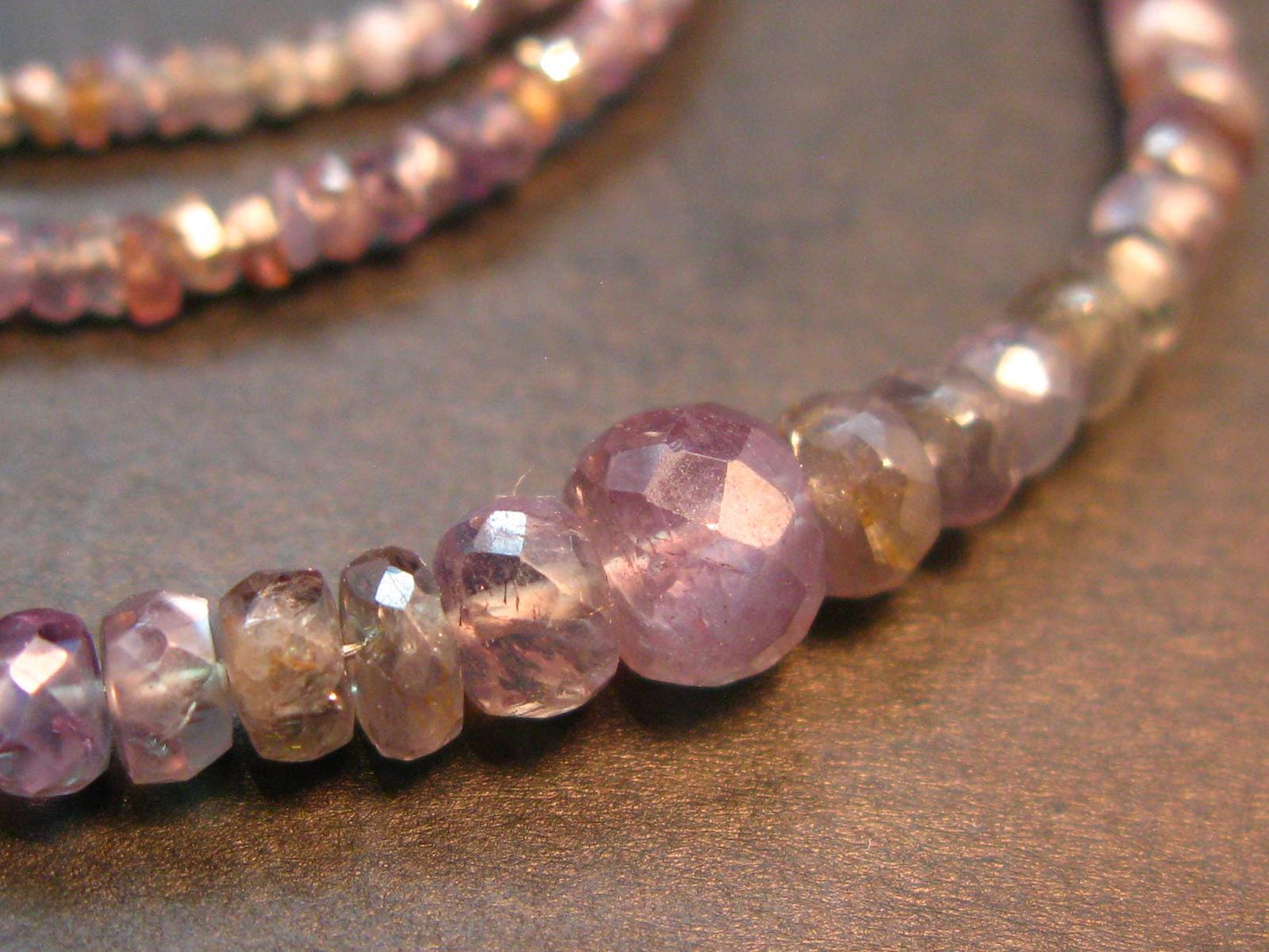 Extremely Rare Alexandrite Necklace - 19" - Rondelle Facetted Beads - 41 Carats