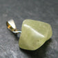 Rare Gemmy Yellowish-Green Brazilianite Terminated Crystal Silver Pendant From Brazil - 0.7" - 1.67 Grams
