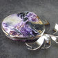 Rare High-Quality Charoite Pendant in SS From Russia - 1.7" - 17.2 Grams