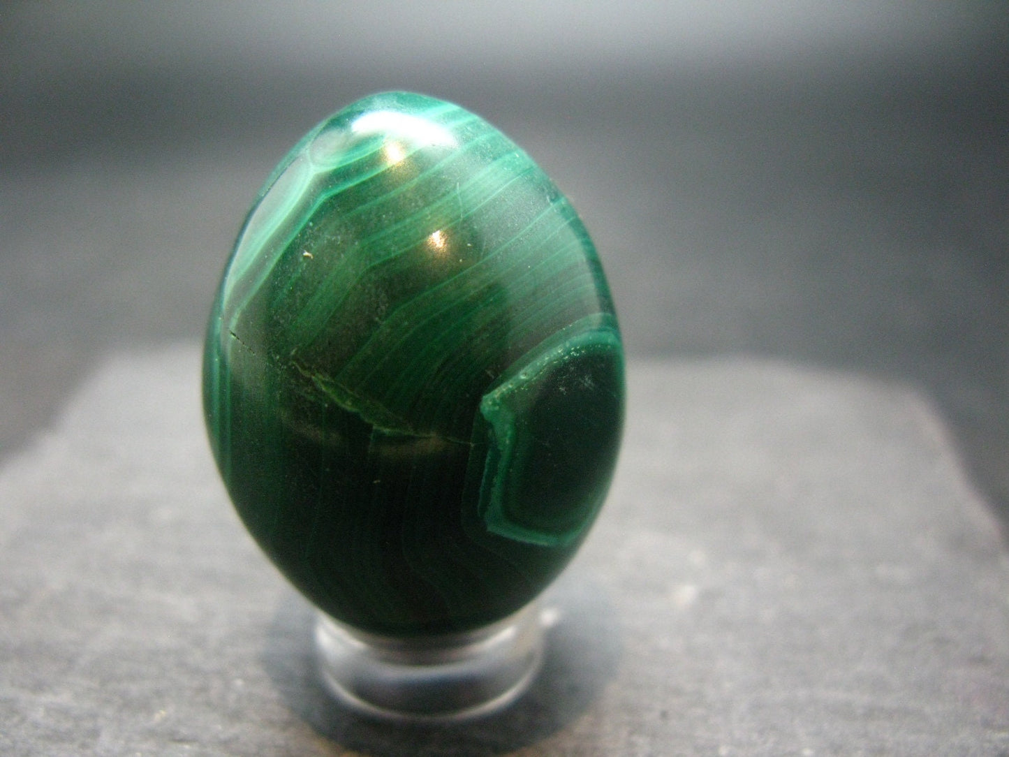 Malachite Egg Carving From Congo - 1.3" - 43.86 Grams