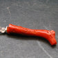 Rare Natural Red Coral Silver Pendant From Italy - 1.3" - 1.04 Grams