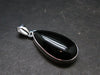 Black Onyx Silver Plated Pendant From Brazil - 5.89 Grams