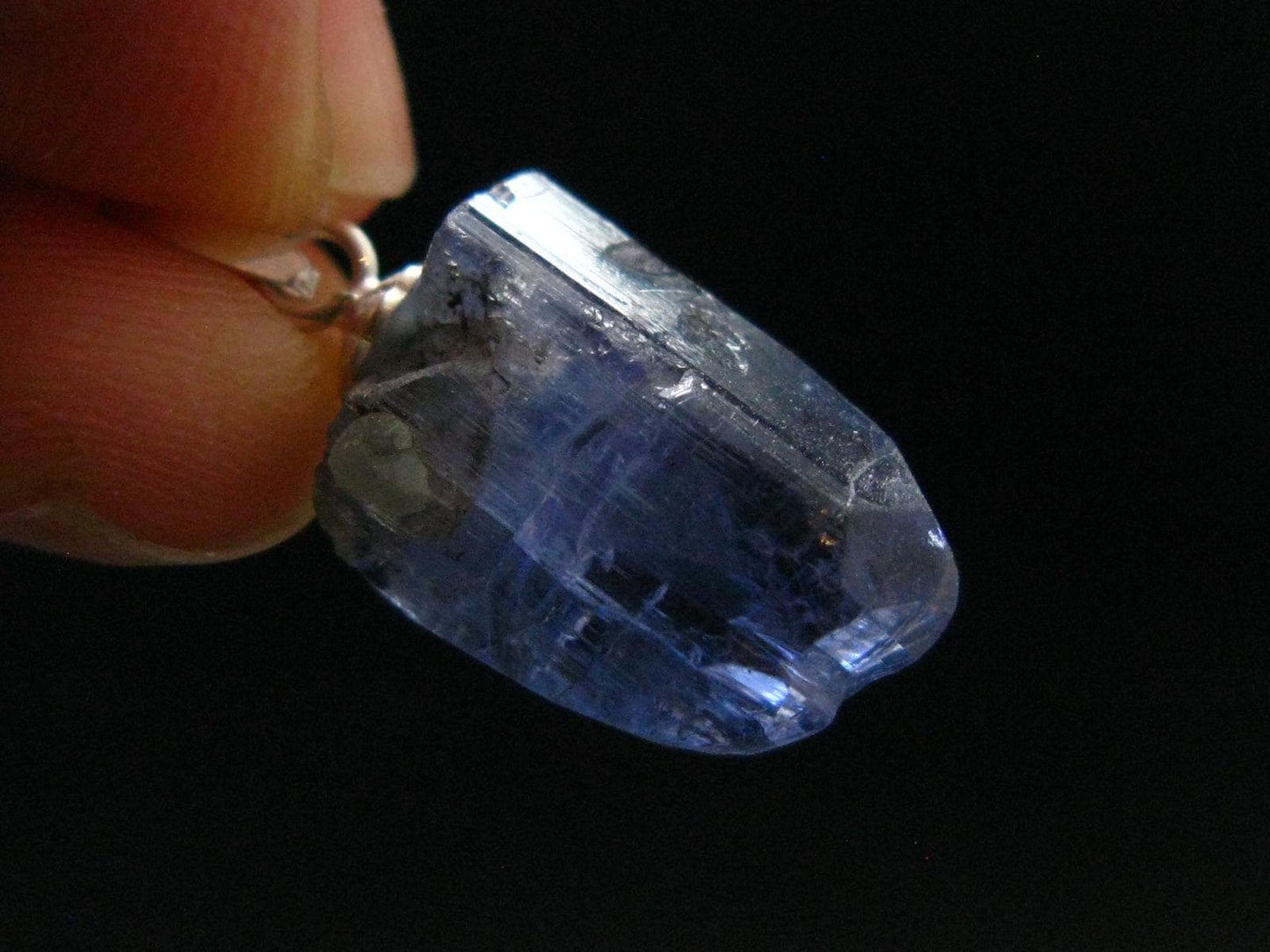 Tanzanite Pendant In Sterling Silver From Tanzania - 0.9" - 1.92 Grams