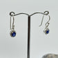 Sapphire Halo Dangle Earrings | Natural Blue Sapphire Drop Earrings | Sterling Silver Earrings | September Birthstone - Weight 2.04 Grams