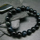 Hawks Eye Genuine Bracelet ~ 7 Inches ~ 10mm Round Beads