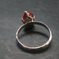 Fire Red Zincite Zinkite 925 Silver Ring from Poland - Size 9 - 3.33 Grams