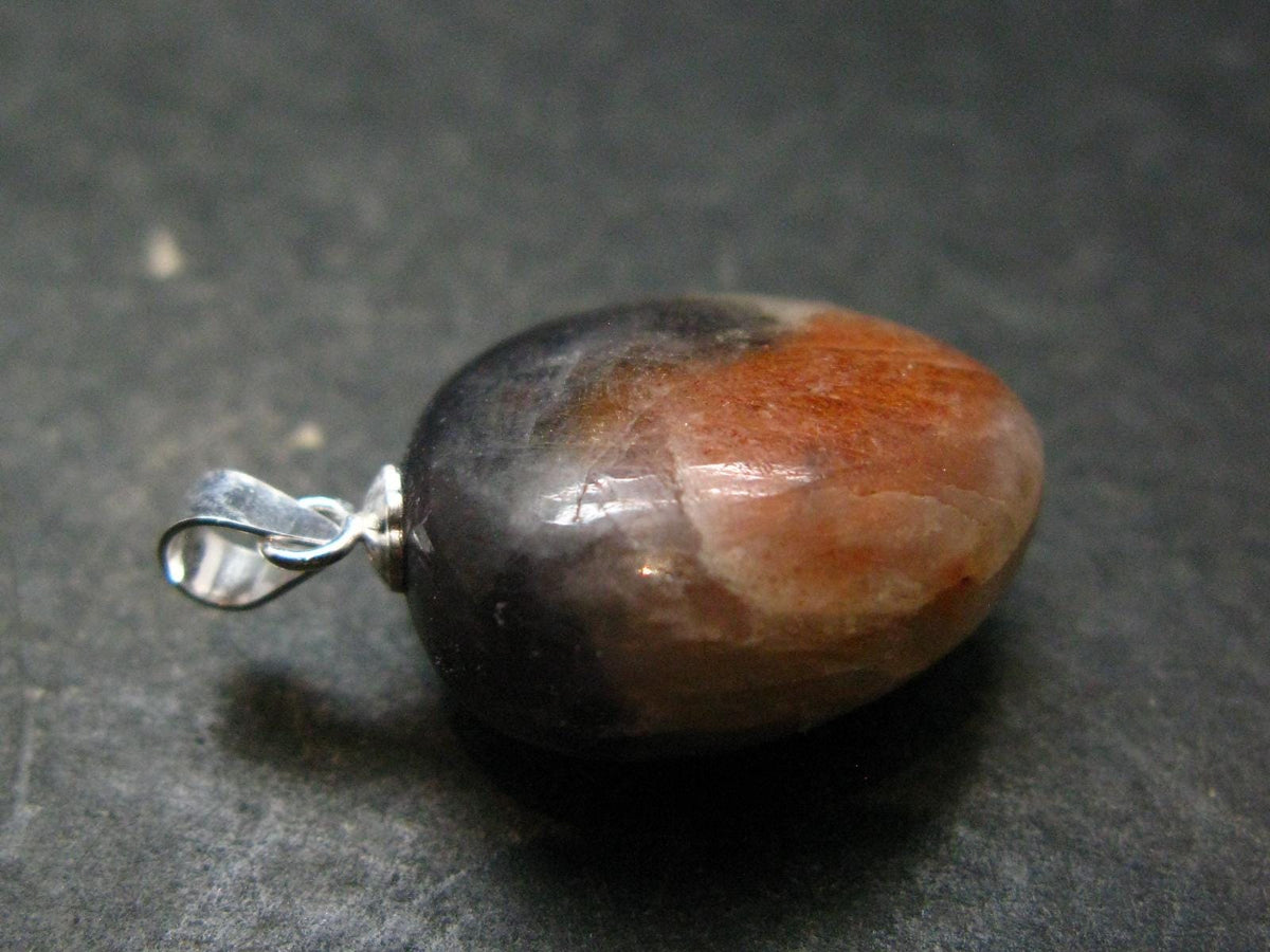 Iolite Cordierite & Sunstone Silver Pendant From India - 1.0" - 4.83 Grams