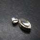 Gem Libyan Desert Glass Tektite Faceted Pendant Sterling Silver from Libya - 1.0" - 2.68 Grams