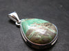 Rare Variscite Silver Plated Pendant from Utah - 1.4" - 6.79 Grams