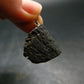 Tibetan Black Tektite Silver Pendant From Tibet - 1.1" - 4.08 Grams