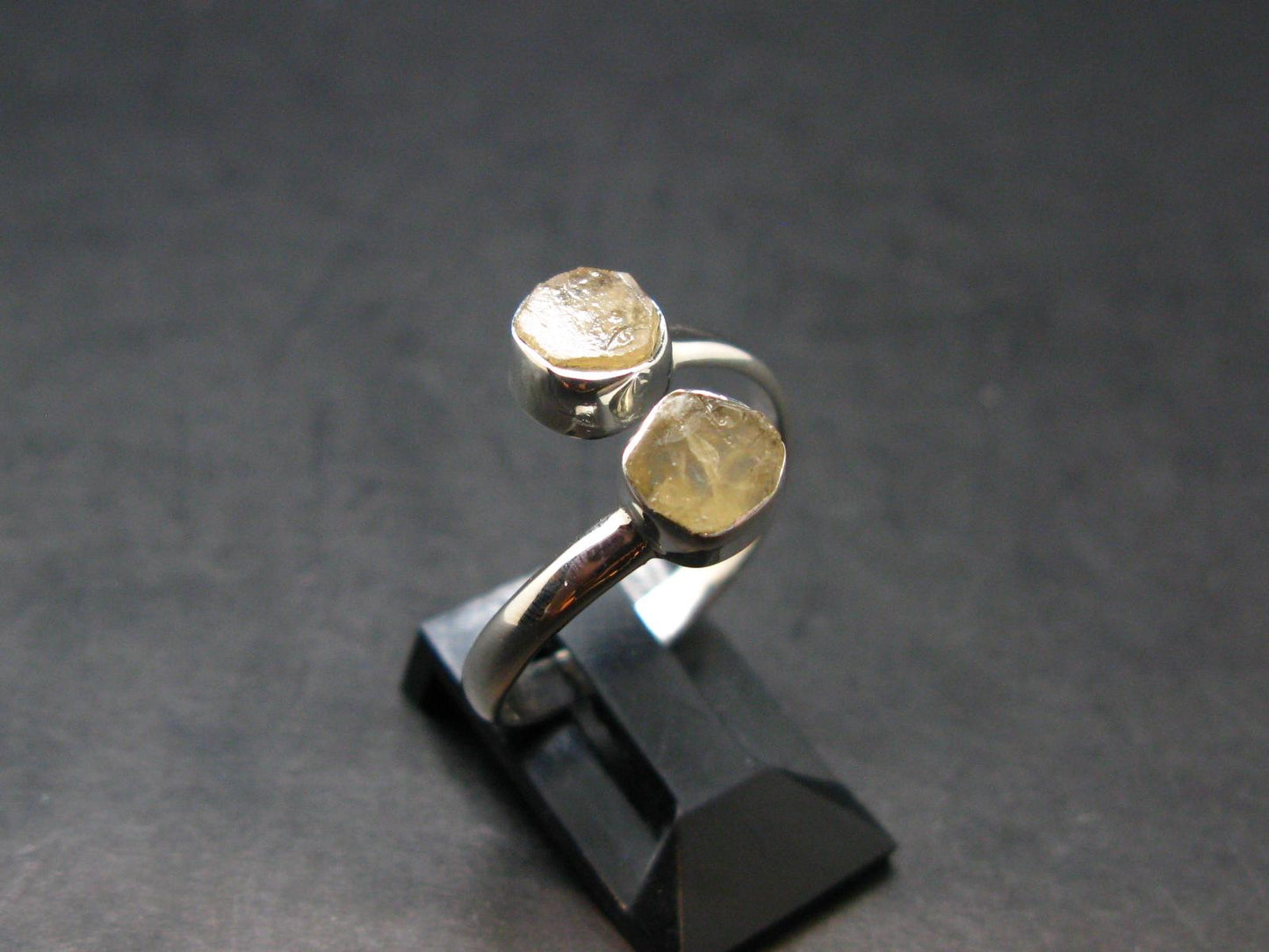 Rare Agni Gold Danburite Silver Ring From Tanzania - 2.43 Grams - size 9