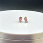 Pezzottaite Sterling Silver Stud Earrings – Natural Rare Pink Gemstone
