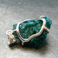 Dioptase Crystal Silver Pendant from Congo - 15.0 Grams - 1.6"