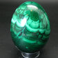 Large Rich Vivid Vibrant Green Malachite Egg From Congo - 3.5"