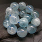 Blue Topaz Genuine Bracelet ~ 7.5 Inches ~ 14mm Round Beads