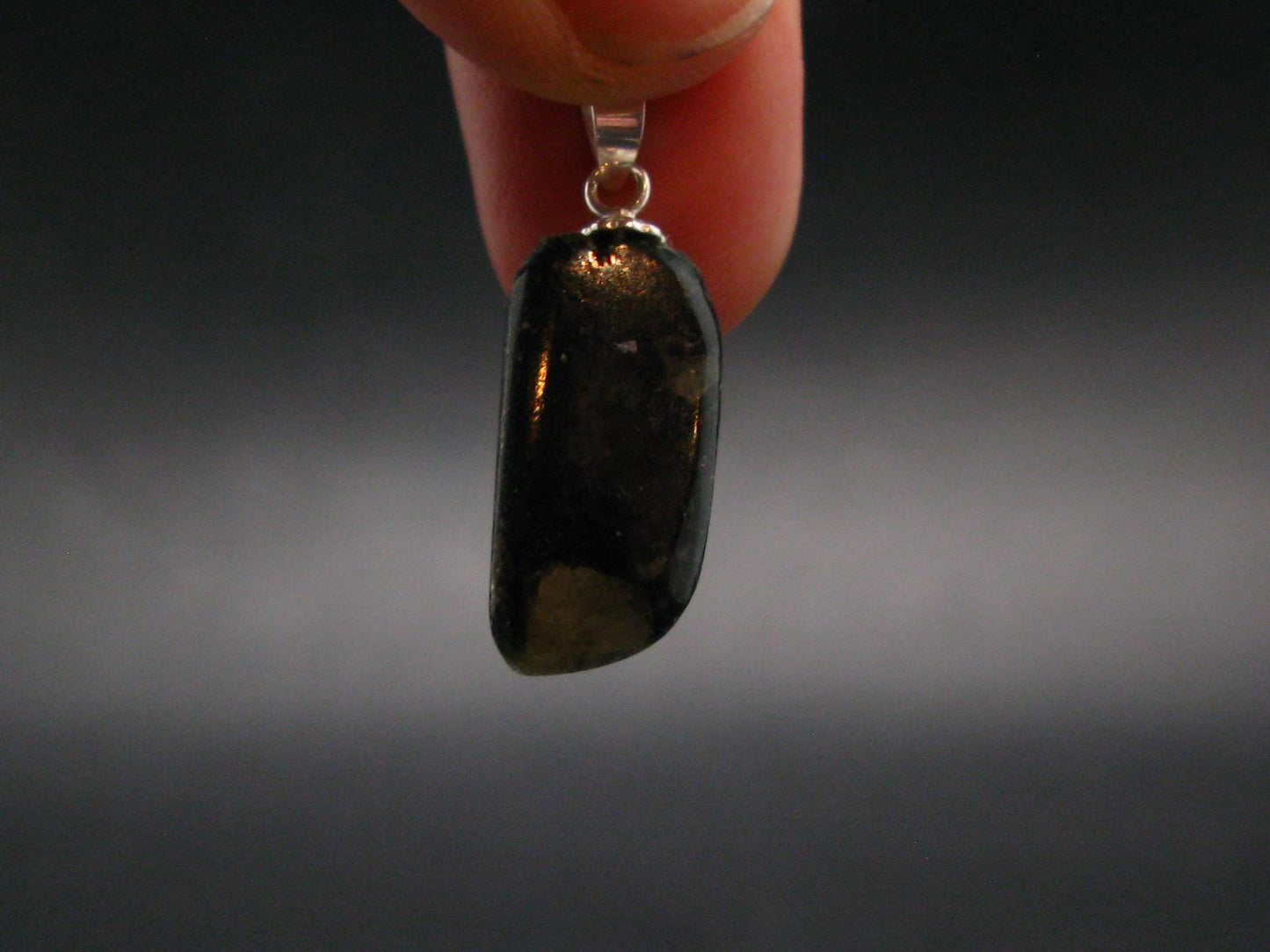 Phenakite Phenacite Tumbled Silver Pendant from Russia - 1.0" - 1.93 Grams