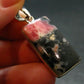 Rare Pink Tugtupite Sterling Silver Pendant From Greenland - 1.4" - 4.21 Grams