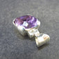 Genuine Rich Purple Faceted Amethyst Sterling Silver Pendant From Brazil - 0.7" - 3.72 Grams