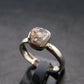 Gray Herderite Silver Ring from Africa - Size 6 - 1.77 Grams