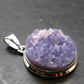 Purple Grape Agate Cluster Silver Pendant From Indonesia - 1.4" - 10.0 Grams