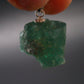 Rare!! Emerald Green Fluorite Crystal Silver Pendant From UK - 5.90 Grams - 0.8"
