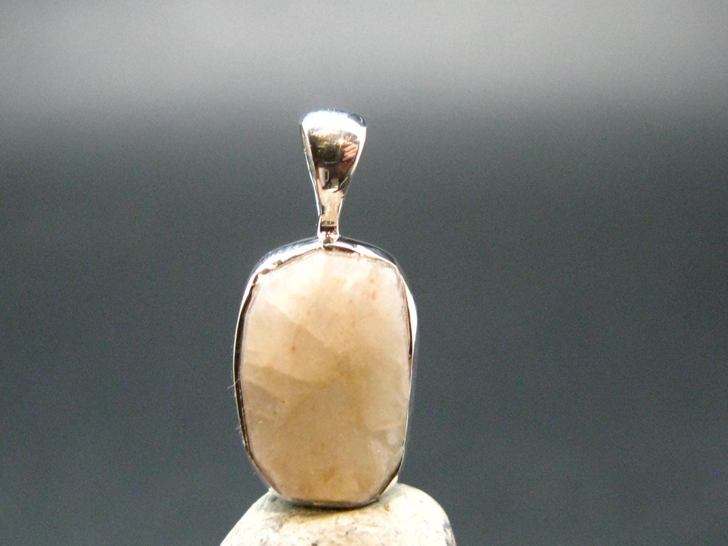 Phenakite Phenacite Crystal Silver Pendant From Brazil - 0.7" - 1.36 Grams