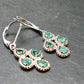 Gem Emerald Faceted Silver Earrings From Colombia - 2.58 Grams Total