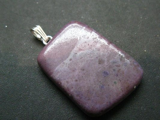 Purple Jade Silver Pendant From Turkey - 1.5" - 9.90 Grams