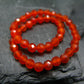 Carnelian Genuine Bracelet ~ 7 Inches ~ 4mm Facetted Beads