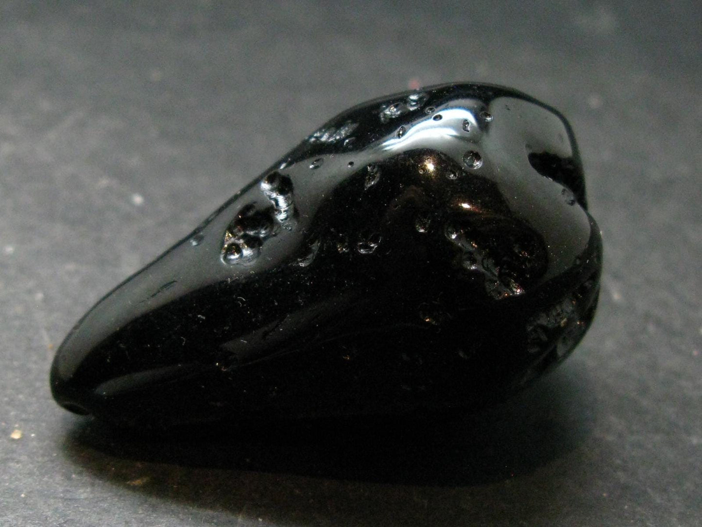 Rare Large Black Tibetan Tektite Tumbled Stone from Tibet - 1.9" - 39.62 Grams