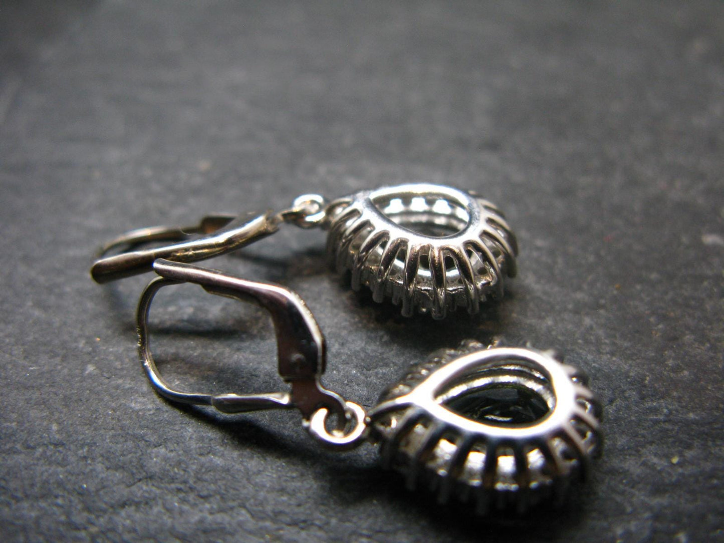 Moldavite Tektite Silver Earrings from Czech Republic - 4.0 Grams