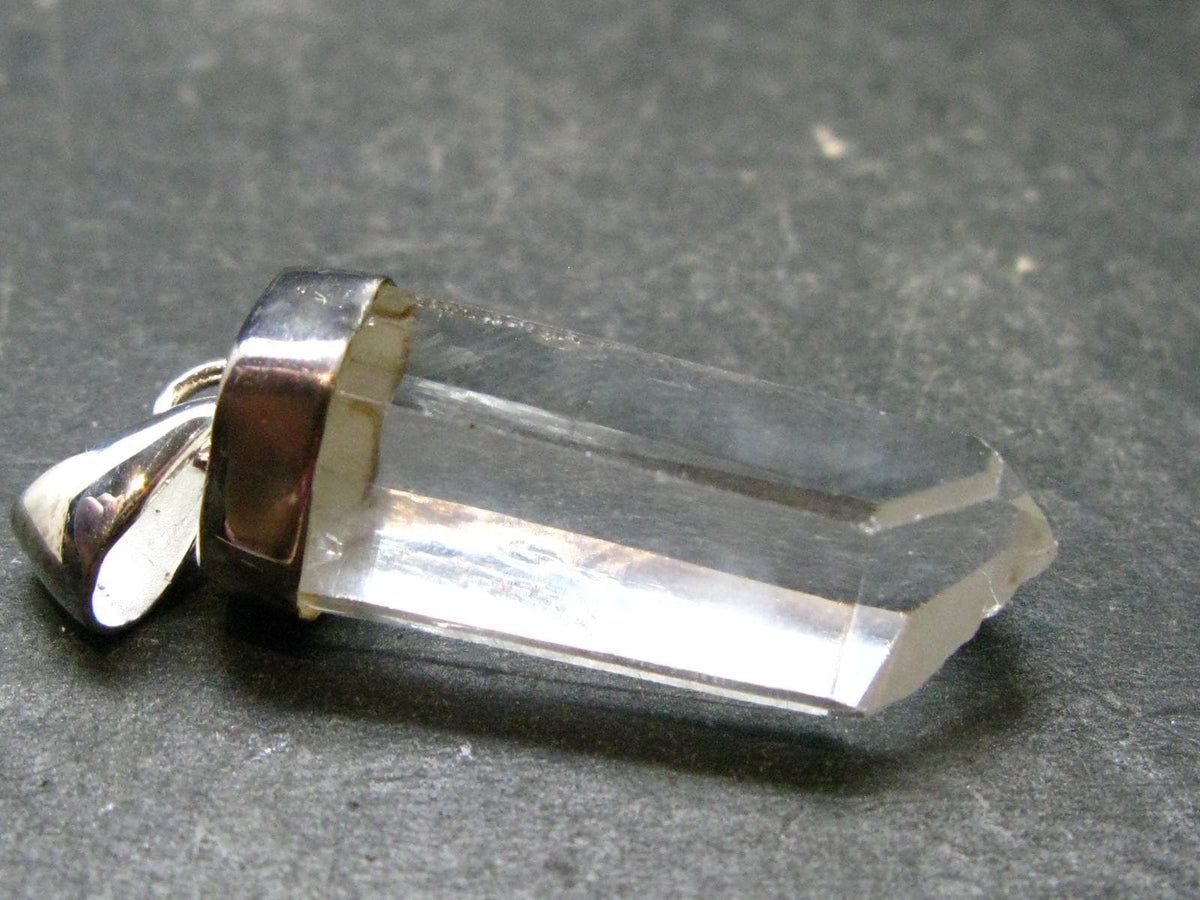 Lemurian Quartz Crystal Pendant From Brazil - 1.5" - 5.79 Grams