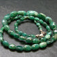 Emerald Tumbled Beads Necklace From Colombia - 16" - 16.28 Grams