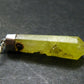 Rare Yellow Brucite Crystal Silver Pendant From Pakistan - 1.9" - 4.59 Grams