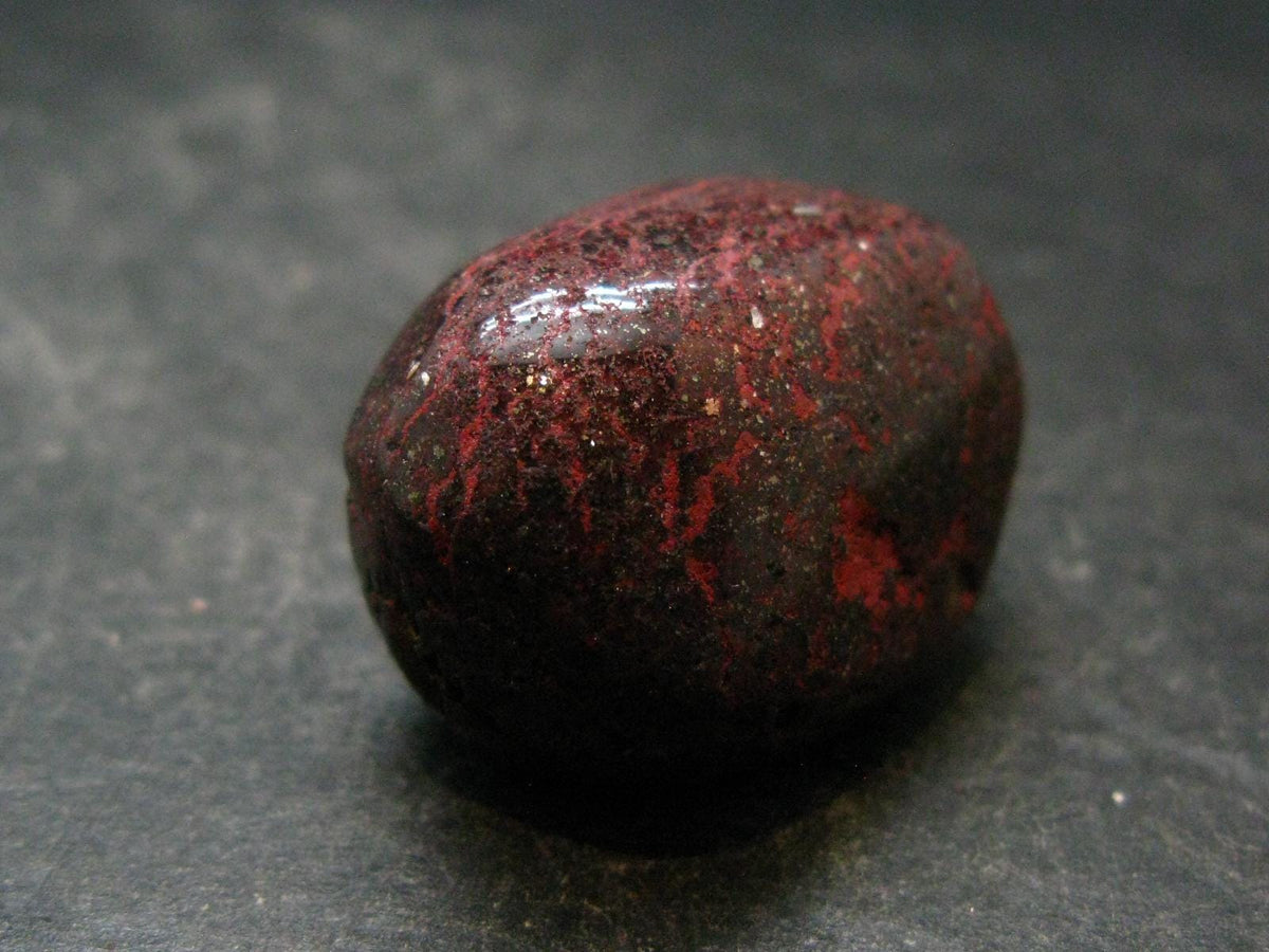 Red Cinnabar Cinabar Tumbled Piece From Spain - 23.47 Grams - 1.1"