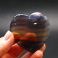 Large Tumbled Natural Fluorite Heart from China - 1.9" - 48.84 Grams