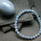 Angelite Anhydrite Genuine Bracelet ~ 7 Inches ~ 6mm Round Beads