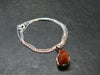 Raw Sunstone Silver Pendant With Chain From Tanzania - 0.7"