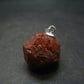 Gem Spessartine Spessartite Orange Garnet Pendant in SS From Tanzania - 0.9" - 6.65 Grams