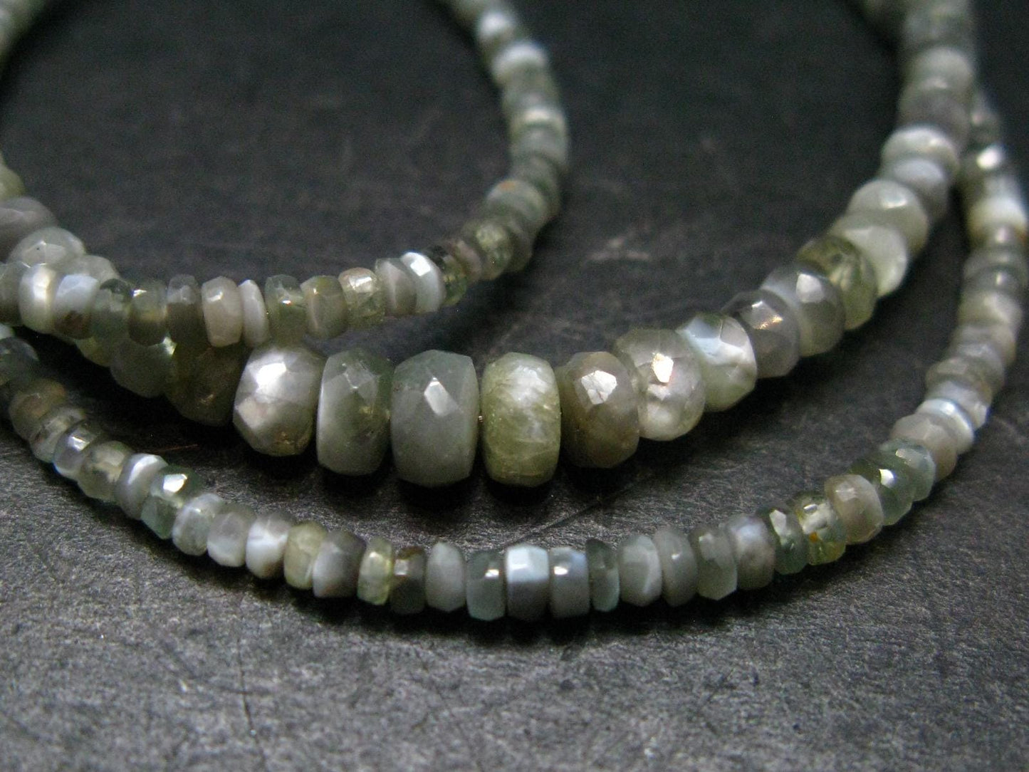 Extremely Rare Alexandrite Necklace - 17.5" - Rondelle Facetted Beads - 41.6 Carats