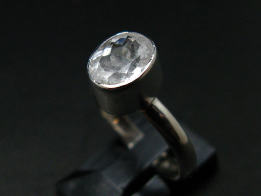 Phenakite Phenacite Crystal Silver Ring From Russia - Size 7 - 2.23 Grams