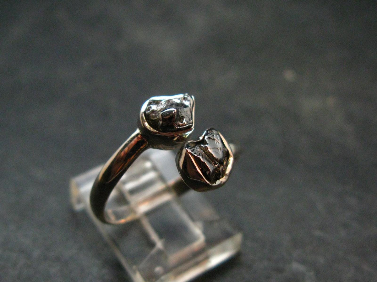 Large Meteorite Campo Del Cielo Sterling Silver Ring From Argentina - 2.73 Grams - Size 9