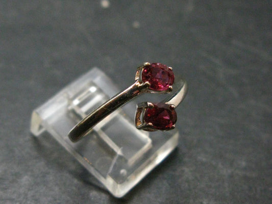 Pink Tourmaline Silver Ring From Brazil - 1.94 Grams - Size 7